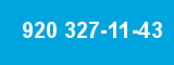 920 327-11-43 920 327-11-43
